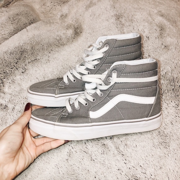 grey high top vans